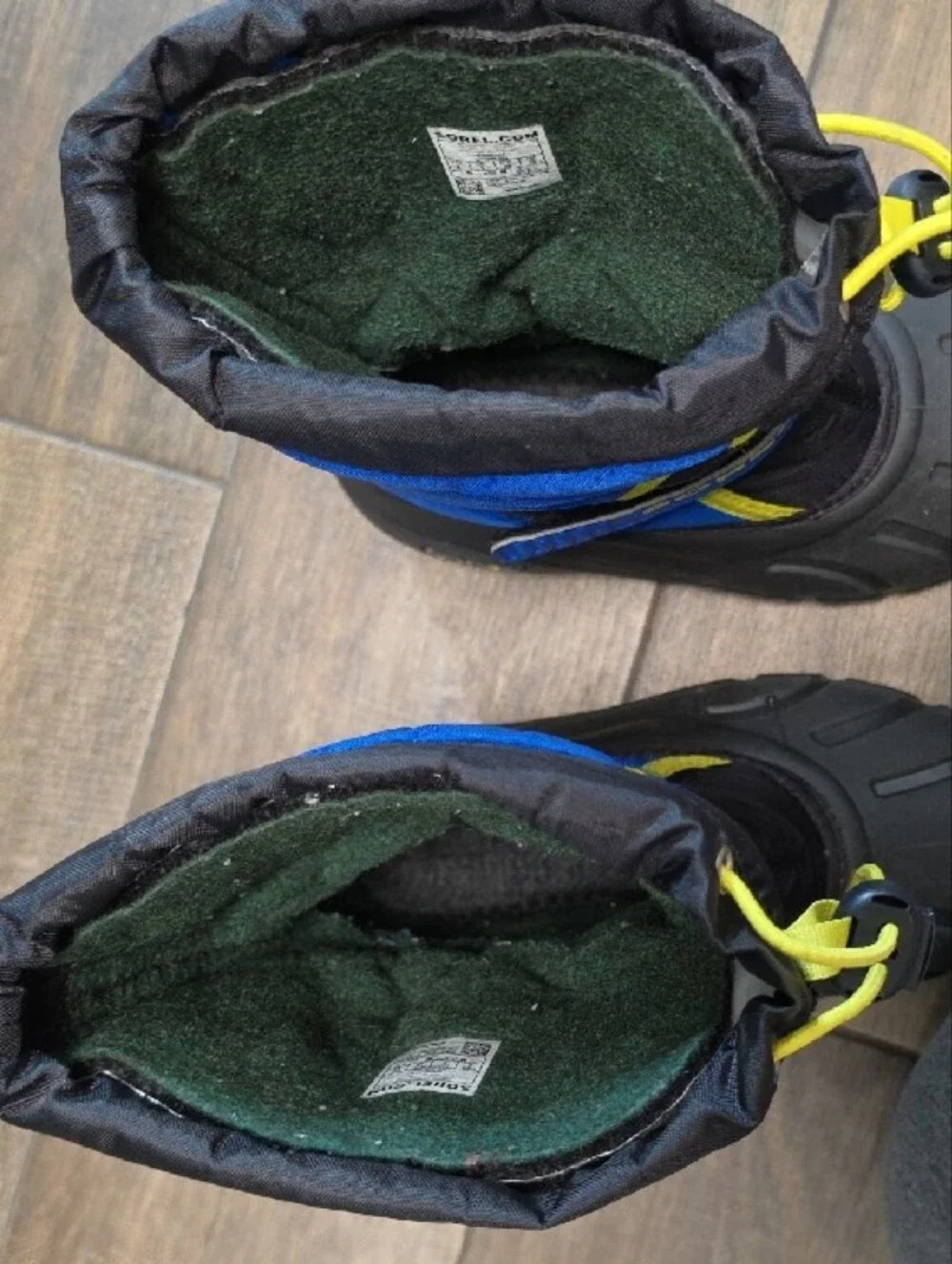 Sorel Kids Blue, Black & Yellow Snow Boots Size 2